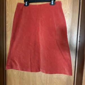 Theory Wool Blend Skirt Size 2 Rust Orange Career Minimalist Office Classic